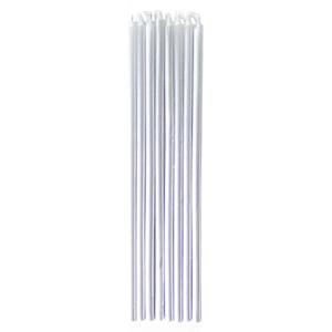 Silver Tall Candles 10pk