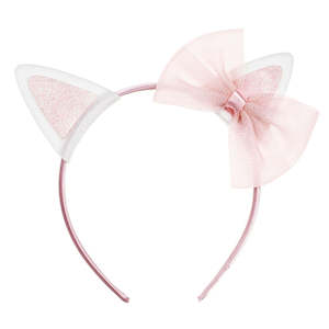 Party Hats: Kitty Cat Headband with Pink Bow