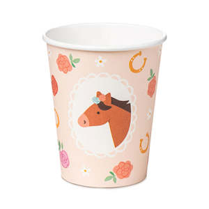 Horse Floral Cups 6pk
