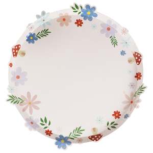 Floral: Floral Plates with Toadstools 8pk