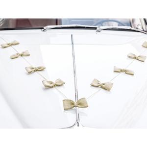 Wedding: Burlap Bows Wedding Car Decoration Kit