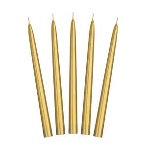 Gold: Metallic Gold Taper Dinner Candles 10pk