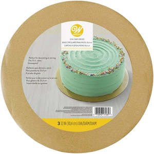 Gold: Gold Glitter Round Cake Boards 30cm/12in 3pk