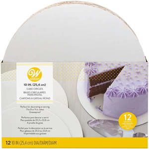 White: White Round Cake Boards 25cm/10in 12pk