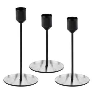 Black: Matte Black Candle Holders 3pk