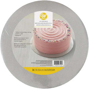 Silver: Silver Glitter Round Cake Boards 30cm/12in 3pk