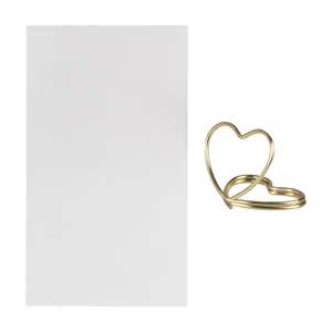 Wedding: Gold Metal Heart Wedding Place Card Holders