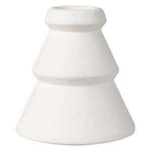 White Ceramic Christmas Tree Candle Holders 2pk