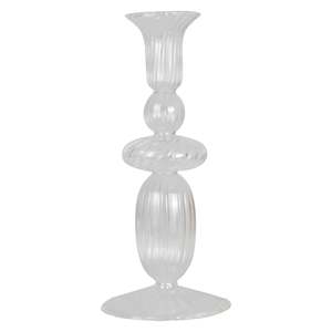 Wedding: Large Clear Glass Dinner Candle Holder