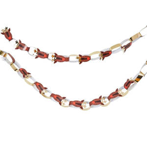 Garlands: Reindeer Paper Chain 40pk