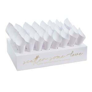 Confetti: Scatter Some Love Box Stand & Confetti Cones 45pk