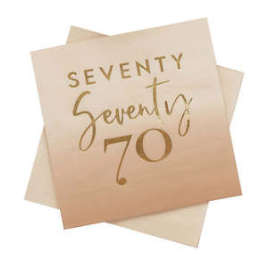 Gold Foiled Seventy Napkins 16pk