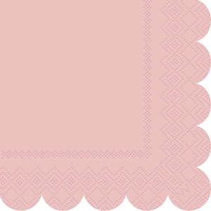 Party Supplies: Ballet Pink Scalloped Napkins 16pk