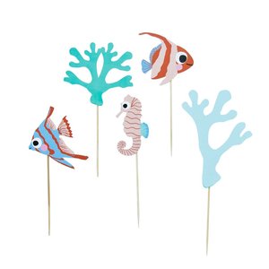 Fish & Coral Cake Topper Set