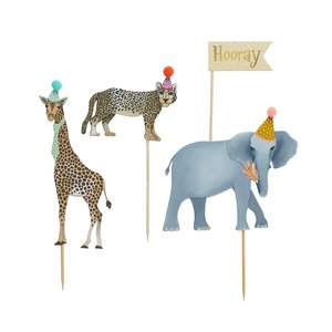 Jungle: Party Animals Cake Topper Set