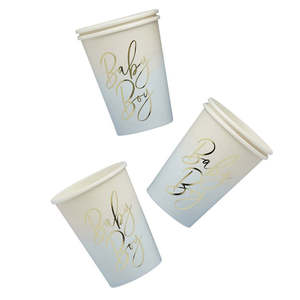 Baby Shower: Blue Baby Boy Cups 8pk