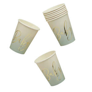 Baby Shower: Sage Baby Cups 8pk