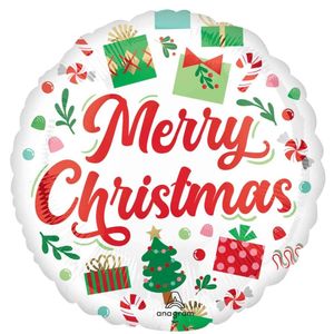 Foil Balloons: Santas Christmas Presents Round Foil Balloon