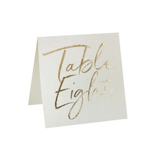 Gold: Gold Foiled Table Numbers 12pk