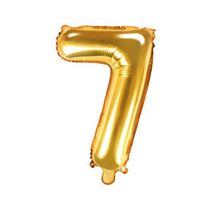 Gold: Gold Mini Foil Number Balloon - 7