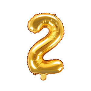 Gold: Gold Mini Foil Number Balloon - 2