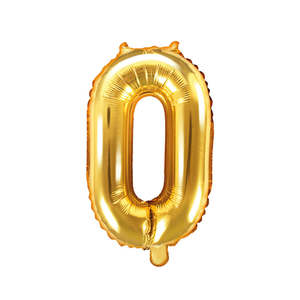 Gold: Gold Mini Foil Number Balloon - 0