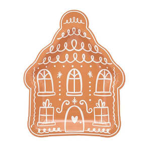 Plates: Gingerbread House Shaped Plates 8pk