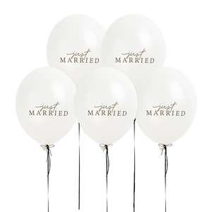 Balloons: Just Married Balloons 5pk