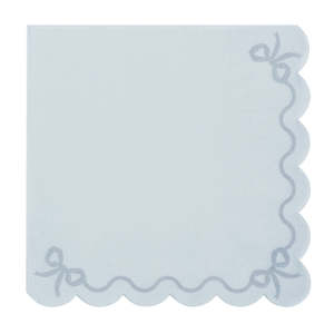 Misty Blue Ruffled Napkins 12pk