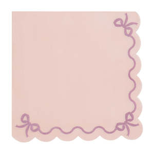 Party Supplies: Light Pink Ruffled Napkins 12pk