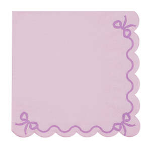 Purple Ruffled Napkins 12pk