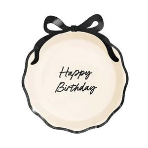 Party Supplies: Happy Birthday Bow Plates 6pk