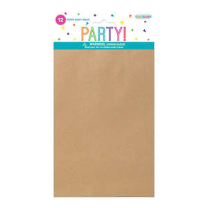 Party Supplies: Kraft Treat Bags 12pk