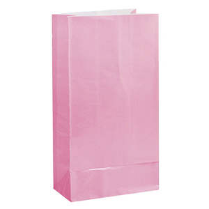 Party Supplies: Lovely Pink Treat Bags 12pk