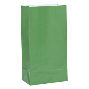 Party Supplies: Green Treat Bags 12pk