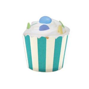 Teal Stripe Baking Cups 25pk