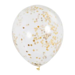 Gold Confetti Balloons 6pk