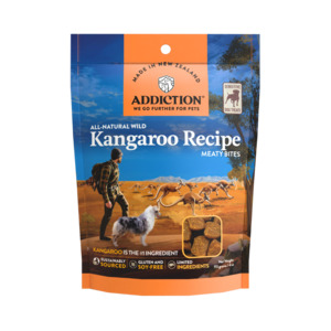 Addiction Kangaroo Grain-Free Meaty Bites Dog Treats 113g