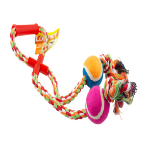 For Puppies: Double Rope And Ball Toy