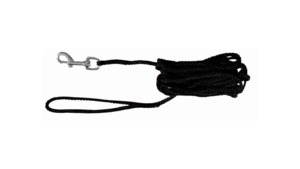 Trixie Dog Tracking Nylon Leash 10m x 5mm - (Plaited) Black