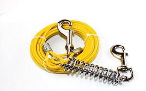 Training Accessories: Dog Tie Out Cable With Spring - 9m