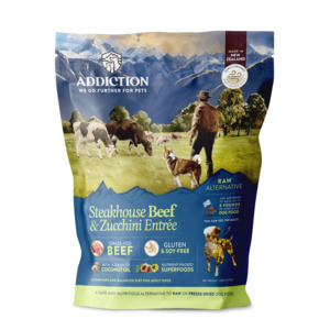 Addiction Steakhouse Beef & Zucchini Entree (Dog) 0.9kg