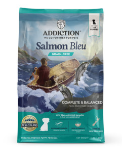 Food Kibble: Addiction Salmon Bleu Puppy - New Zealand King Salmon Dry Puppy Food