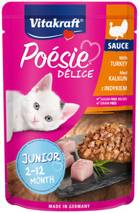 Gravy: Vitakraft Cat Poesie Delice Junior Sauce + Turkey - 85g