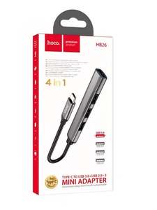 Vipfan Power Adapter: Hoco. HB26 4 in 1 Mini Adapter, Brand New