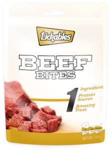 Whats New: LICKABLES 1 BEEF BITES 100G