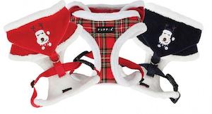 Puppia Xma Pre Orders: Rudolph Harness Navy Sml