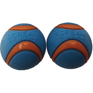 Scream Extreme Toys: Scream ELITE BALL Blue & Orange 2pk - Small 5cm