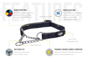 ROGZ AMPHIBIAN COLLAR CONTROL (M)-BLACK