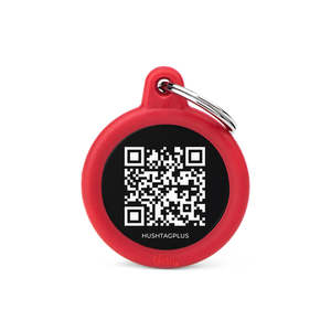 My Family QR Hushtag Circle Red